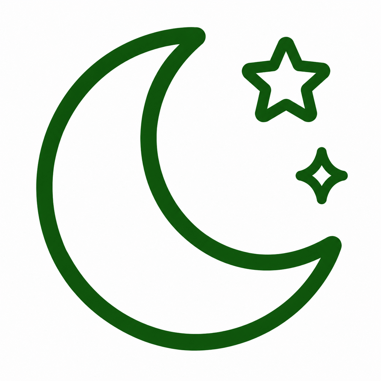 Luna con estrellas