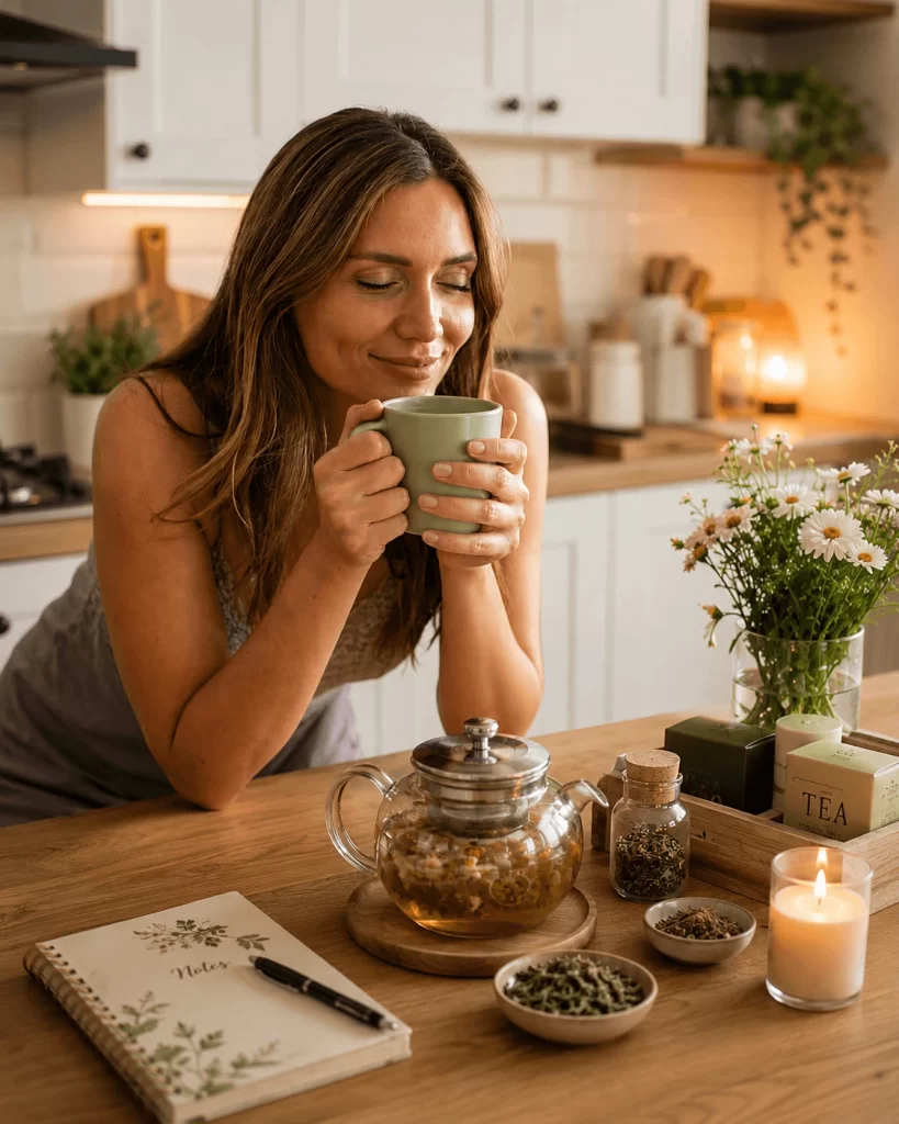 Mujer tomando Té